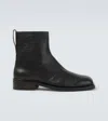 Our Legacy Daimono Boot Block Heel Square Toe Pull Tab In Black