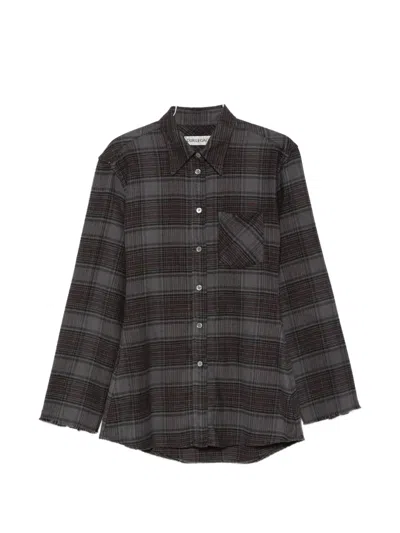 Our Legacy Daisy Checkered Shirt In Animal Print