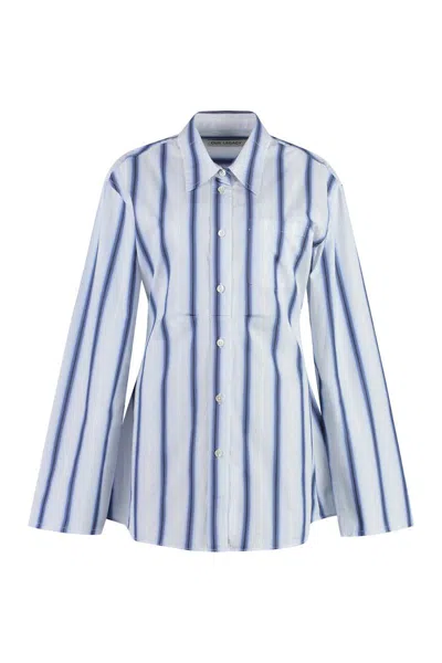 Our Legacy Daisy Striped Cotton-poplin Shirt In Blue