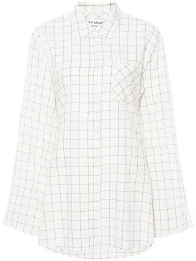 Our Legacy Daisy Check-pattern Shirt In Neutrals