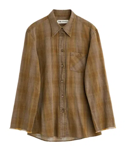 Our Legacy Daisy Shirt   Dakota Flannel Check In Brown