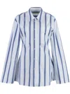 Our Legacy Daisy Striped Button-up Shirt In White