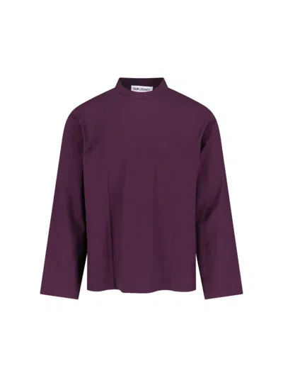 Our Legacy Long Sleeve Round Neck Mens T Shirt In Purple