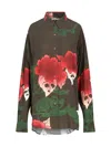 Our Legacy Floral Print Long Sleeve Casual Top In Multi