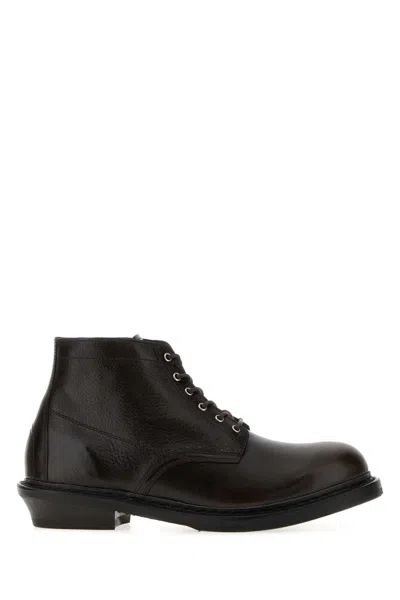 Our Legacy Dark Brown Leather Cortege Ankle Boots