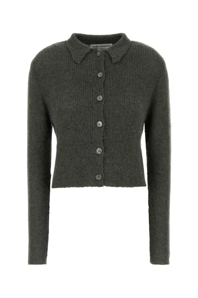 Our Legacy Dark Green Alpaca Blend Mazzy Cardigan