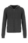 Our Legacy Gray Level Hoodie In Darkgreymelangedrycotton