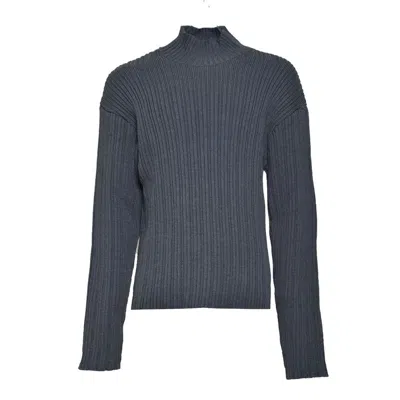 Our Legacy Dark Grey Wool Funnel Neck Sweater