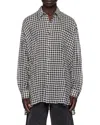 Our Legacy Darling Checkerboard-print Shirt In Black