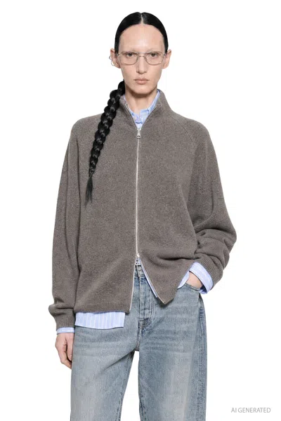 Our Legacy Dash Zip Cardigan In Gray