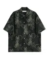 Our Legacy Mens Death Paisley Print Graphic-print Short-sleeve Cotton And Linen Shirt In Black