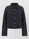 Our Legacy Denim Jacket Collared Front Pockets Long Sleeves In Black