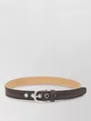Our Legacy Denim Leather Belt Adjustable Length Eyelets In Brown