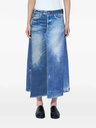 Our Legacy Denim Midi Skirt In Blue