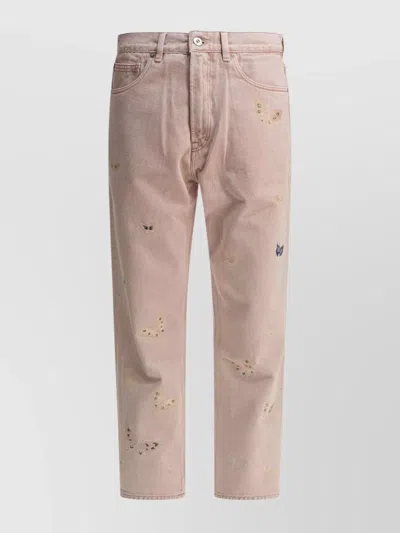 Our Legacy Denim Trousers With Belt Loops And Embroidered Pockets