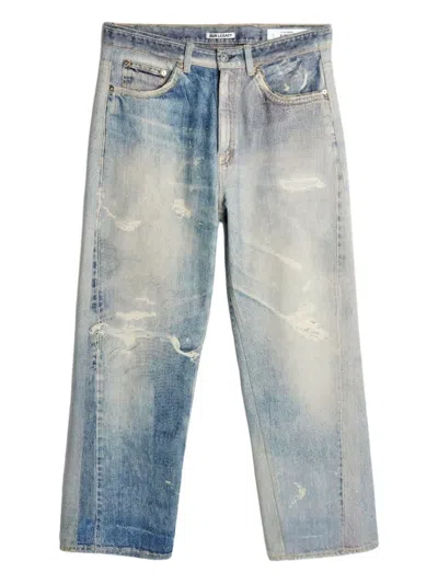 Our Legacy Digital-print Distressed-effect Jeans In Blue