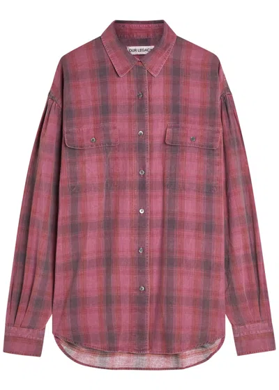 OUR LEGACY OUR LEGACY DIME PLAID FLANNEL SHIRT