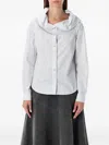 Our Legacy Diner Pinstripe Collared Shirt In White