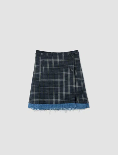 Our Legacy Sarong Check-pattern Skirt In Multicolore