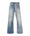 Our Legacy Mens Digital Denim Print Third Cut Faded-wash Denim Jeans In Multi