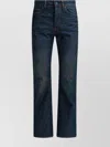 Our Legacy Distressed Moto Style Denim Trousers In Blue