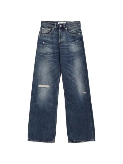 Our Legacy Distressed Wide-leg Jeans In Blue