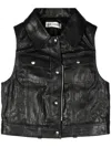 Our Legacy Doll Leather Vest In Schwarz