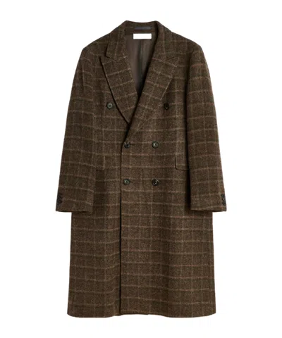 Our Legacy Dorf Check Boiled Alp Wool In Green