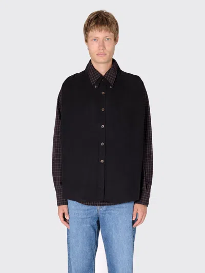 Our Legacy Double Borrowed Shirt In Black