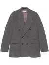 Our Legacy Gray Sharp Db Blazer In Black