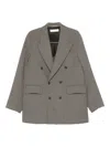 Our Legacy Double-breasted Blazer In Gray