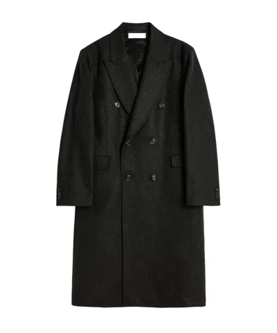 Our Legacy Double-breasted Coat In Burgundy