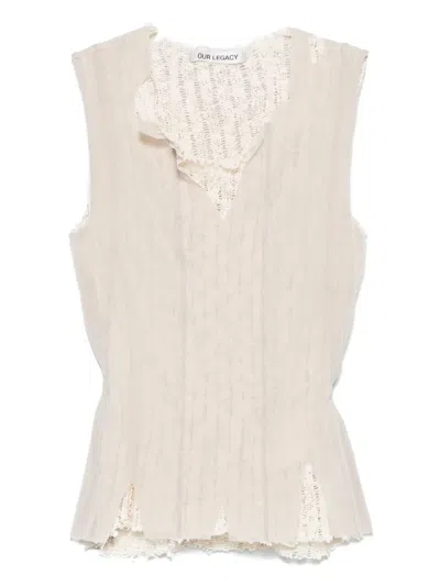 Our Legacy Double-layered Top In Neutrals