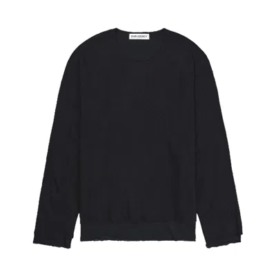 Pre-owned Our Legacy Double Lock Long-sleeve T-shirt 'black Crochet Stripe' | Men's Size 50