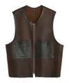 Our Legacy Double-sided Wool Vest In Black