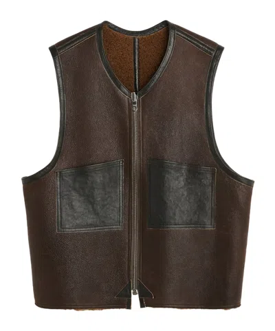 Our Legacy Double-sided Wool Vest In Black