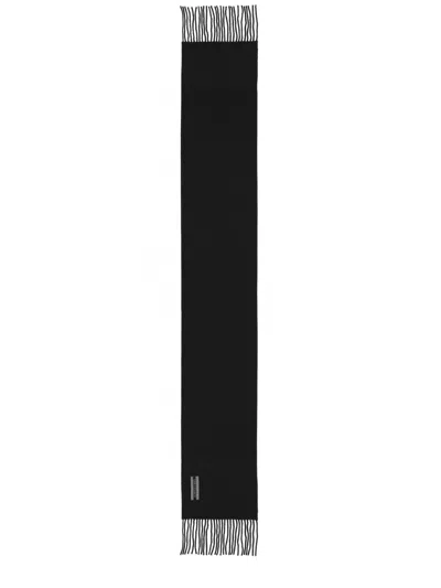 Our Legacy Double Wool Scarf 220 Cm X 27 Cm In Black
