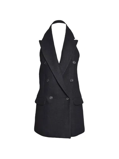 Our Legacy Double-breasted Halterneck Waistcoat In Black