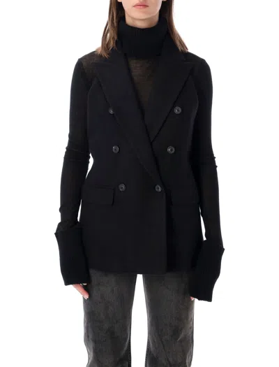 Our Legacy Double-breasted Wool Blazer Jacket In Black
