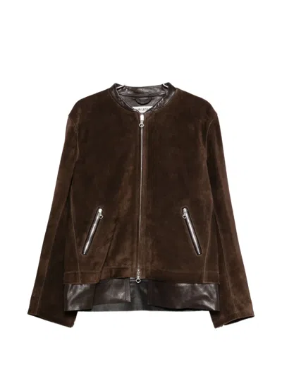 Our Legacy Drift Zip-fastening Suede Jacket In Brown