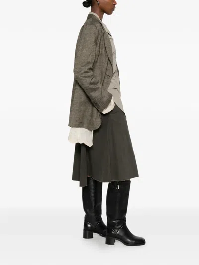 Our Legacy Drip Lace-trim Oversized Blazer In Green