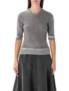 Our Legacy Dual Grey Spray-dye Wool Knit Top In Multi