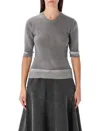 Our Legacy Dual Grey Spray-dye Wool Knit Top In Multi
