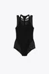 Our Legacy Dual Vanua Swimsuit In Net Black Jersey