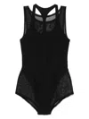Our Legacy Women S Dual Vanua Swimsuit In Net Black Jersey
