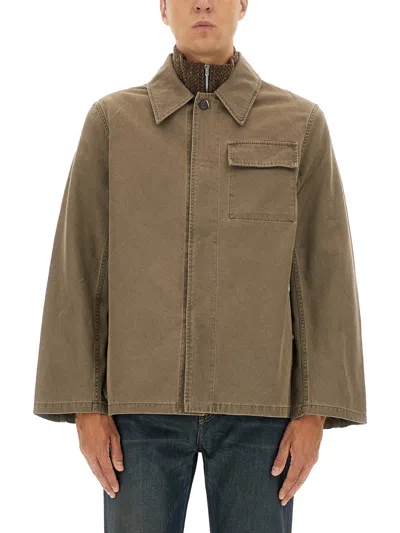 Our Legacy Dutch Work Jacket Ditch Wash Out Twill In Brown