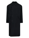 Our Legacy Duvet Trench Coat In Black