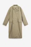 Our Legacy Duvet Trench Coat In Neutral