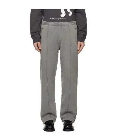 Our Legacy Gray Track Sweatpants In Old Dye Hefty Fleece