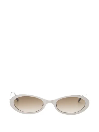 Our Legacy Embossed Sunglasses In Silver
